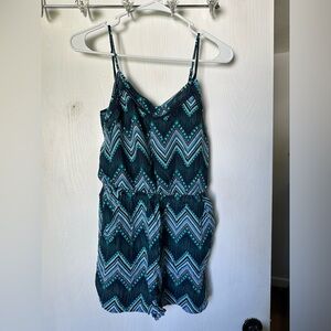 DIVIDED blue print romper
